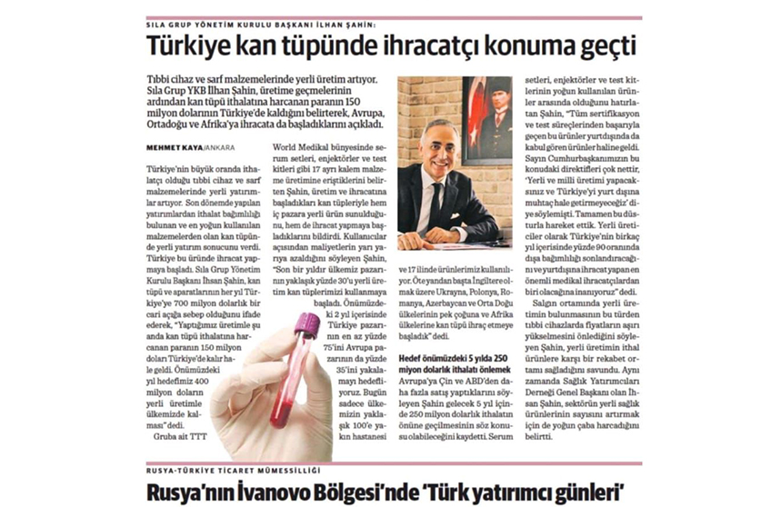 Dr. İhsan Şahin ‘in açıklamaları Ulusal Basında yer buldu.