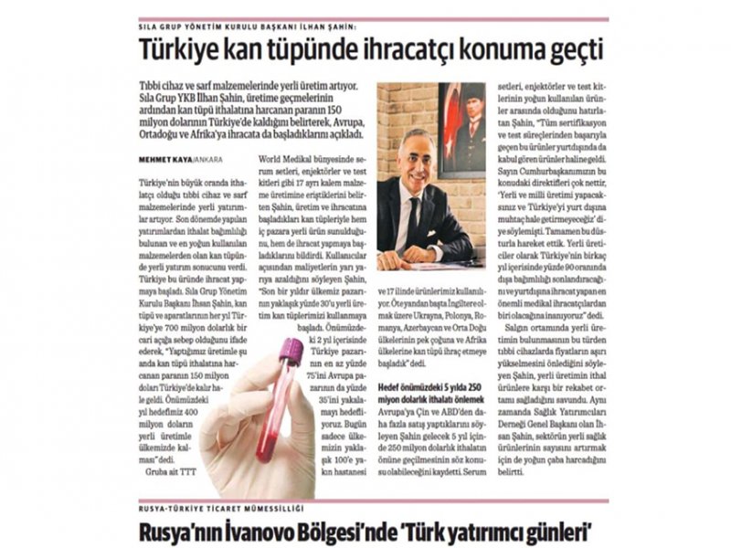 Dr. İhsan Şahin ‘in açıklamaları Ulusal Basında yer buldu.